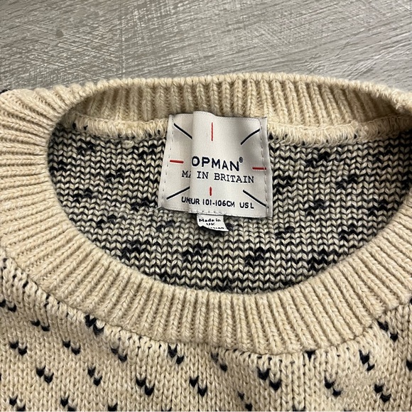 TOPMAN Mans Christmas Snowflake Jumper Sweater , Size L , Made in UK ! Unisex ๐ - Picture 3 of 8